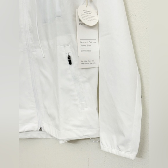NWT Vuori Outdoor Hooded Trainer Shell Jacket in White  Size XS - Picture 7 of 15